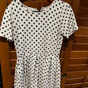Black & White polka dot LulaRoe Amelia dress, size XL